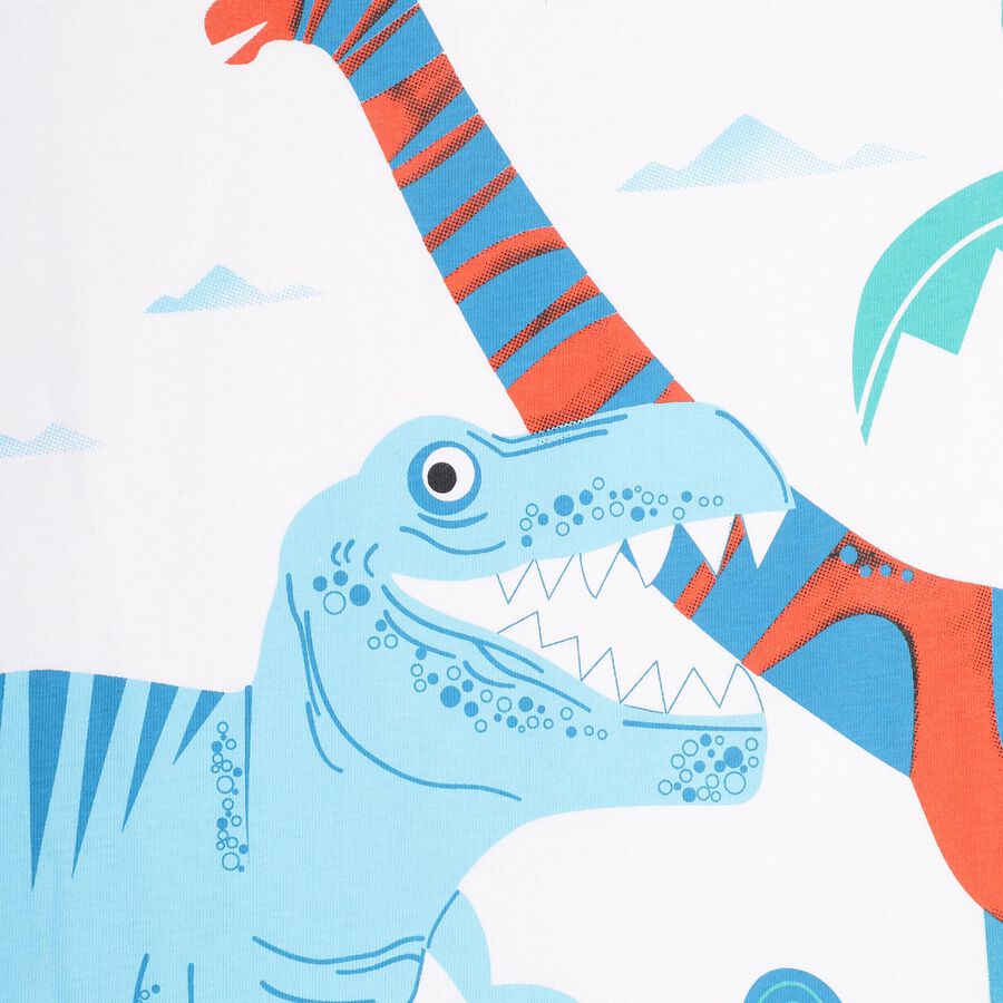 Boys' 100% Cotton Knit Baba Suit, White, large image number null