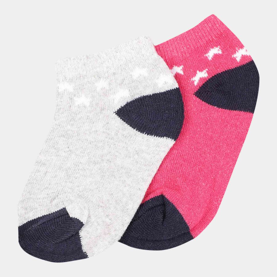 Girls Jacquard Socks, Pink, large image number null