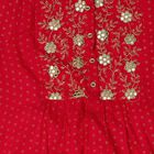 Girls Fuchsia Round Neck Fusion Set Upper and Bottom Set, रानी (फ्यूशिया), small
