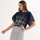 Ladies' 100% Cotton Kurti , नेवी ब्लू, small image number null