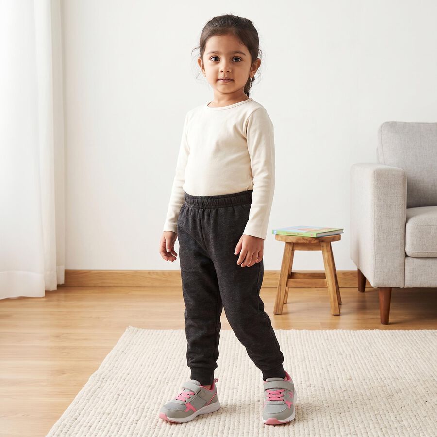 Girls Dark Grey Long Johns Thermal, Dark Grey, large