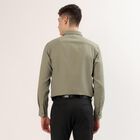 Men's Olive Spread Collar Formal Shirt, Olive, small