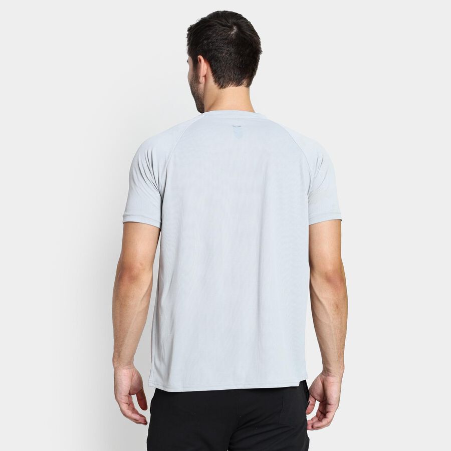 Men's Round Neck Half Sleeves T-Shirt , हल्का ग्रे, large image number null