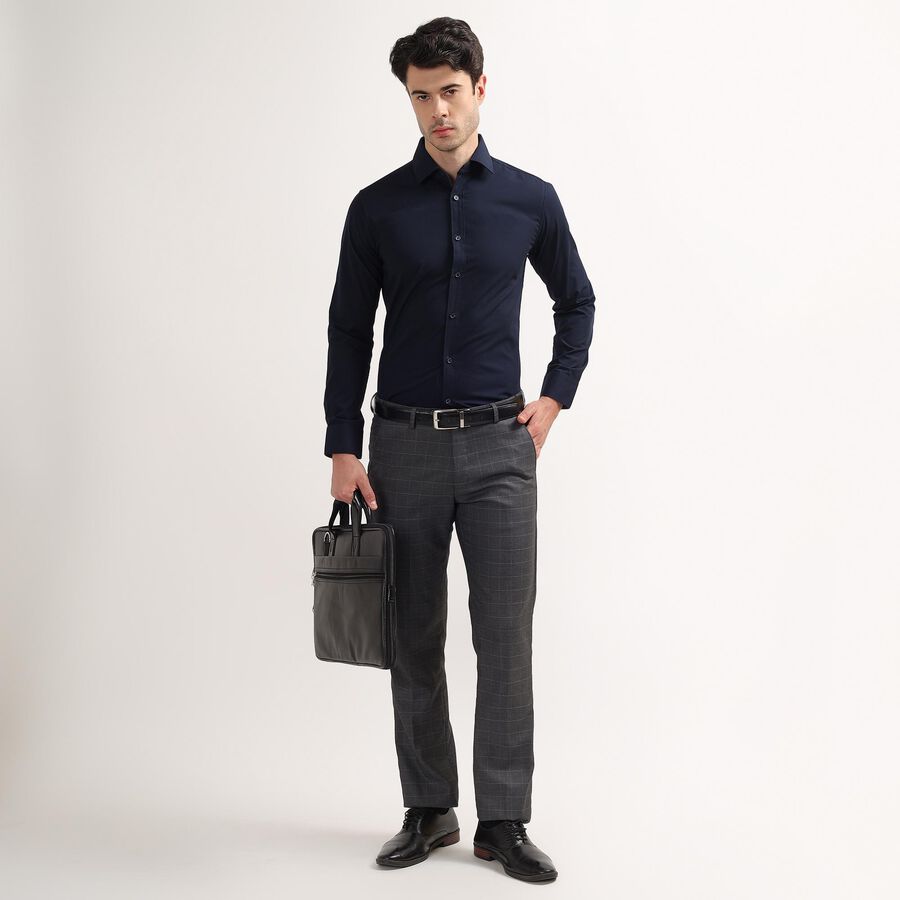 Men's Formal Shirt, Navy Blue, large image number null