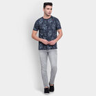 All Over Print Round Neck T-Shirt, Navy Blue, small image number null