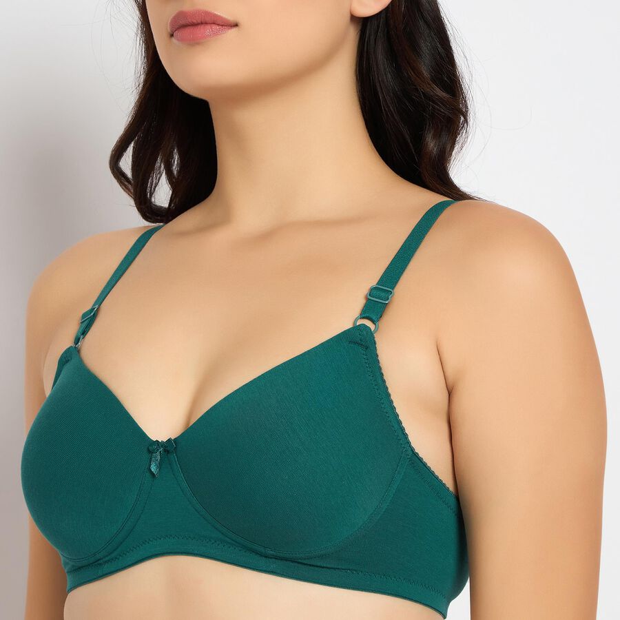 Ladies' Bra , गहरा हरा, large image number null
