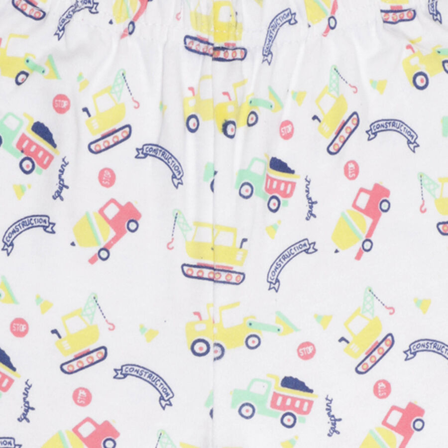 Infants Printed Pyjama, Yellow, large image number null