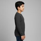 Boys Charcoal Grey Round Neck Thermal, चारकोल, small image number null