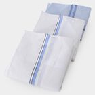 Men's Blue Pack of 3 Handkerchief, Mid Blue, small