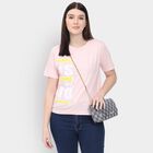 Ladies' 100% Cotton Round Neck T-Shirt , Light Pink, small