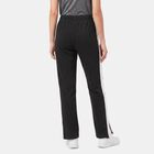 Women's Charcoal Straight Fit Side-Striped Track Pants, Charcoal, small