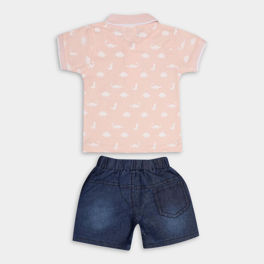 Infant Boys' 100% Cotton Baba Suit, हल्का गुलाबी, large