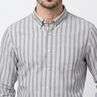 Men's Navy Blue Button-Down Collar Formal Shirt, नेवी ब्लू, small