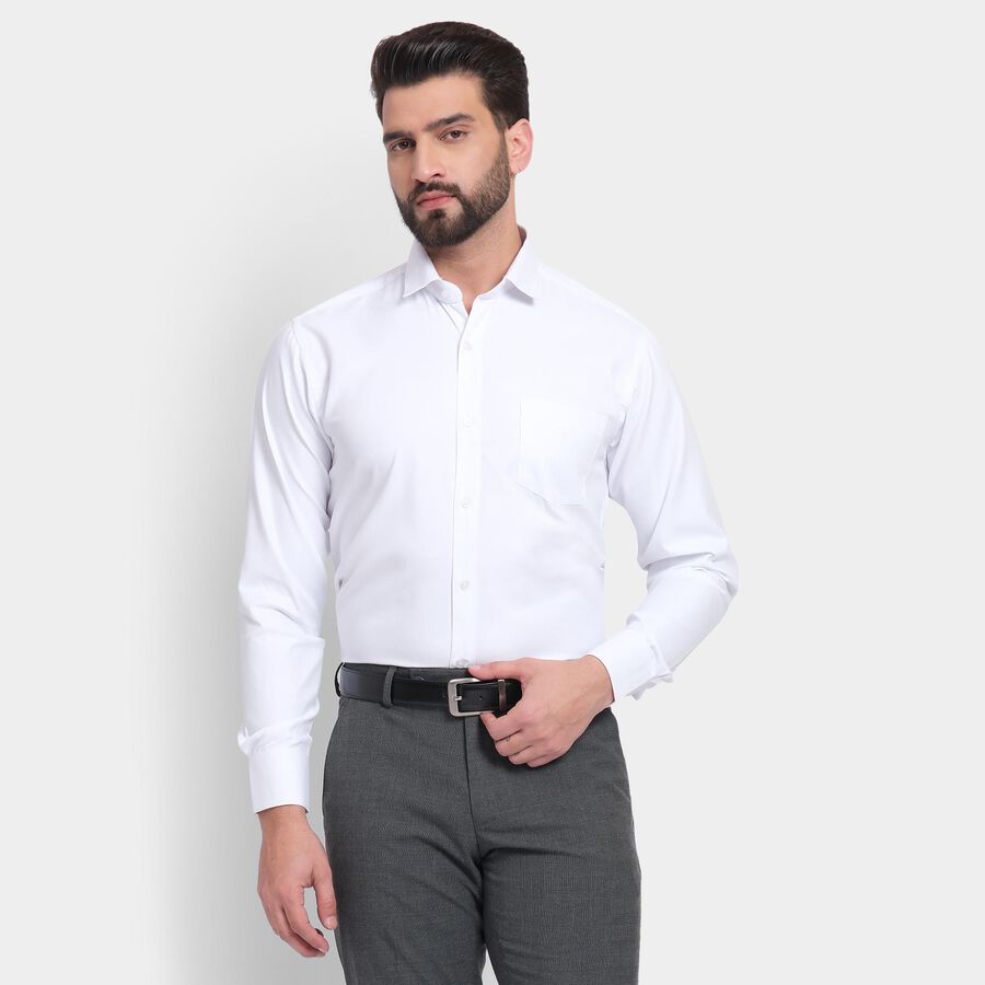 Men's Formal Shirt, सफ़ेद, large