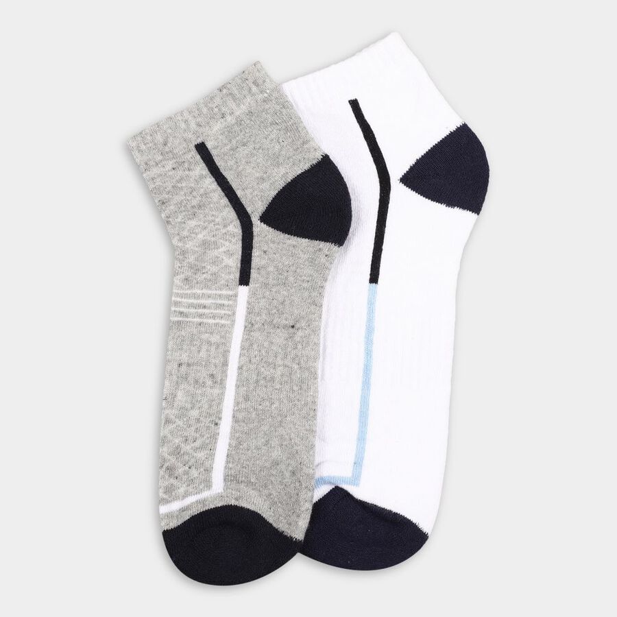 Men's Socks (Pack of 2), White, large