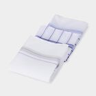 Men's Mid Blue Checked Pack of 3 Handkerchief, मध्यम नीला, small
