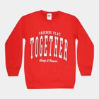 Printed Sweatshirt, Red, small image number null