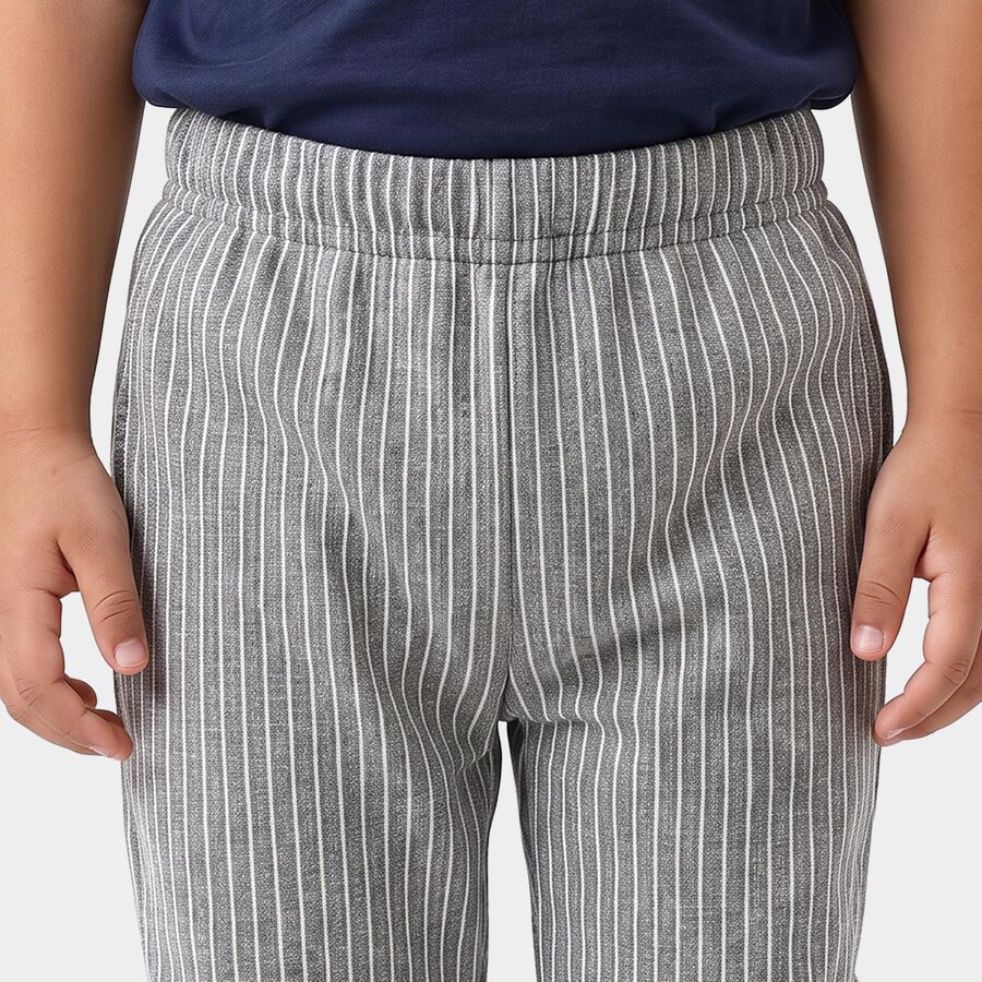 Boys' Grey Long Johns Thermal, मिश्रित हल्का ग्रे, large