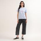 Women's Light Blue Round Neck Classic T-Shirt, Light Blue, small