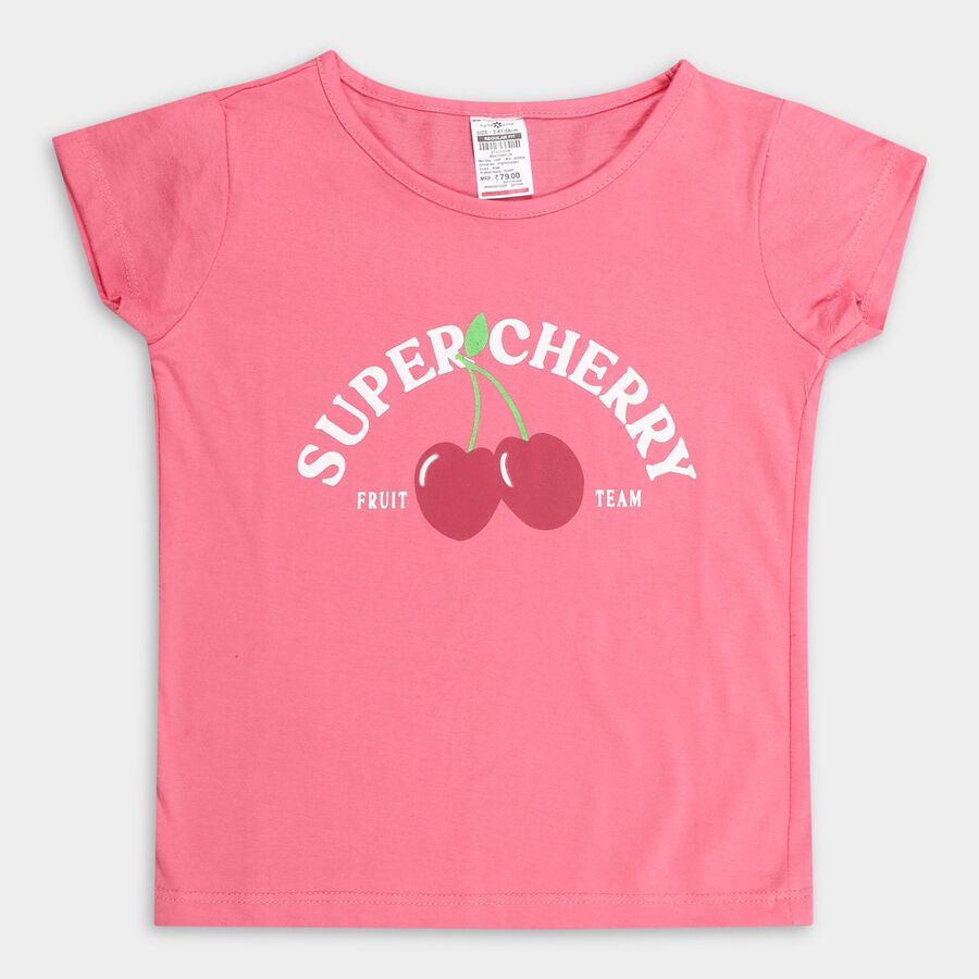 Girl's T-Shirt, Pink, large image number null
