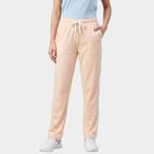Women's Light Pink Straight Fit Side-Striped Track Pants, हल्का गुलाबी, small