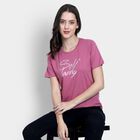Ladies' 100% Cotton Round Neck T-Shirt , बैंगनी, small image number null