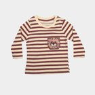 Infants Purple Cotton Round Neck Regular T-Shirt, Purple, small