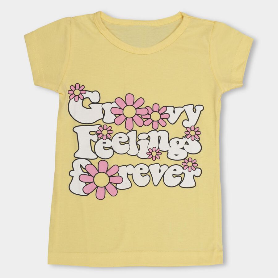 Girls' T-Shirt , Yellow, large image number null