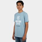 Boys' Half Sleeves T-Shirt, हल्का नीला, small