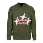 Boys Olive Green Hooded Neck Casual Sweatshirt, Olive, small image number null