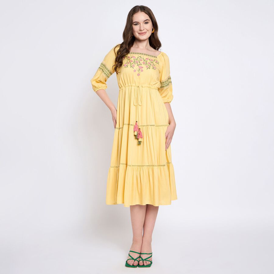 Ladies' Dress, Mustard, large image number null