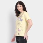 Ladies' 100% Cotton Round Neck T-Shirt, पीला, small