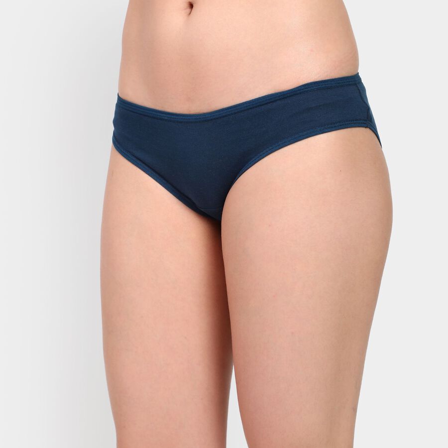 Ladies' 100% Cotton Panty, Teal Blue, large image number null