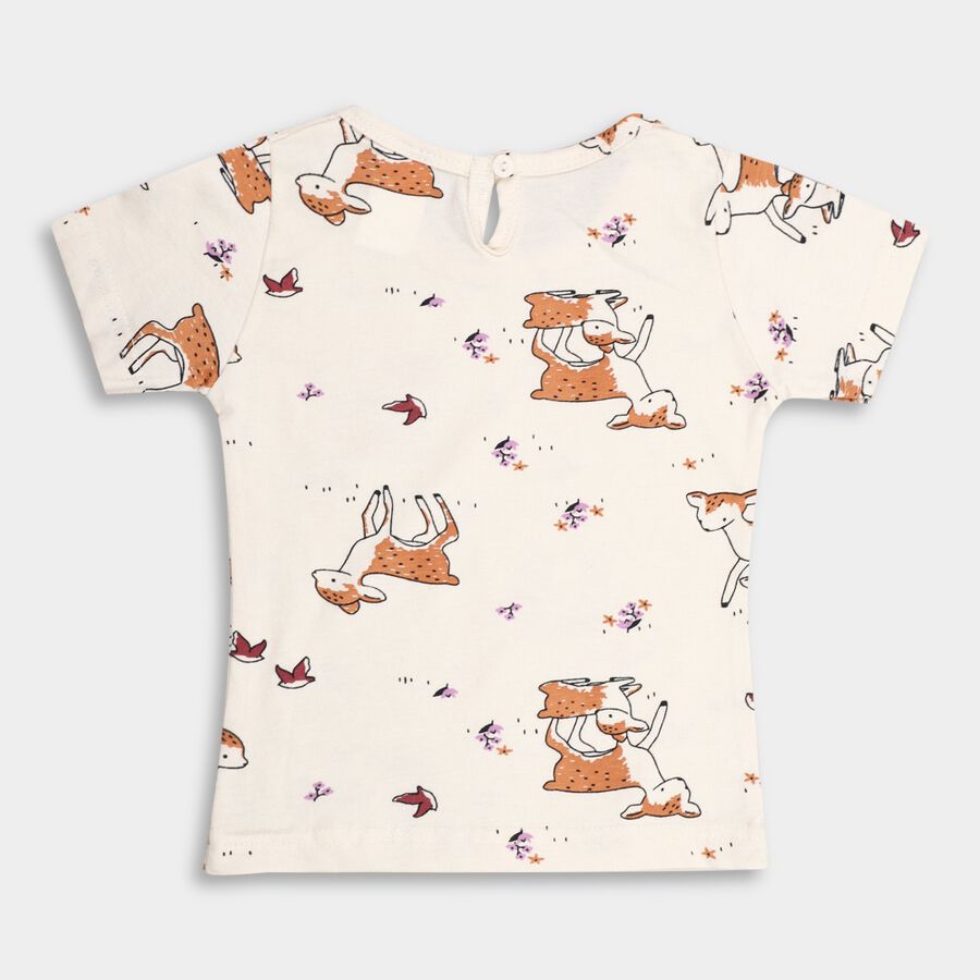 Infants' Cotton T-Shirt, पीच, large image number null