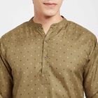 Mandarin Collar Kurta, Khaki, small image number null