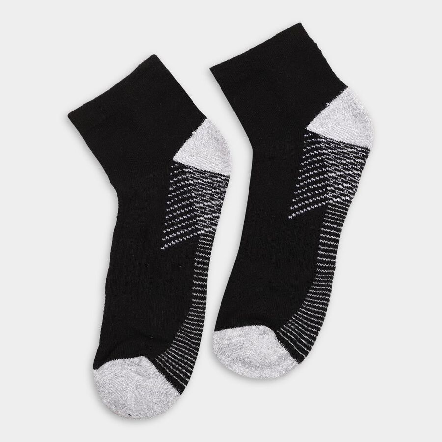 Men's Socks (Pack of 2), काला, large