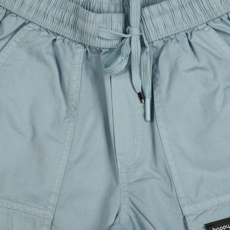 Boys' Light Blue Relaxed Fit Cargo Style Jamaican Shorts, Light Blue, large