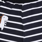 Infants Navy Blue Striped Cotton Dinosaur Print Pyjama, नेवी ब्लू, small image number null