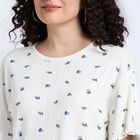 Ladies' 100% Cotton Crop  Top, ऑफ व्हाइट, small image number null