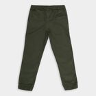Boys' 100% Cotton Trousers, Olive, small image number null