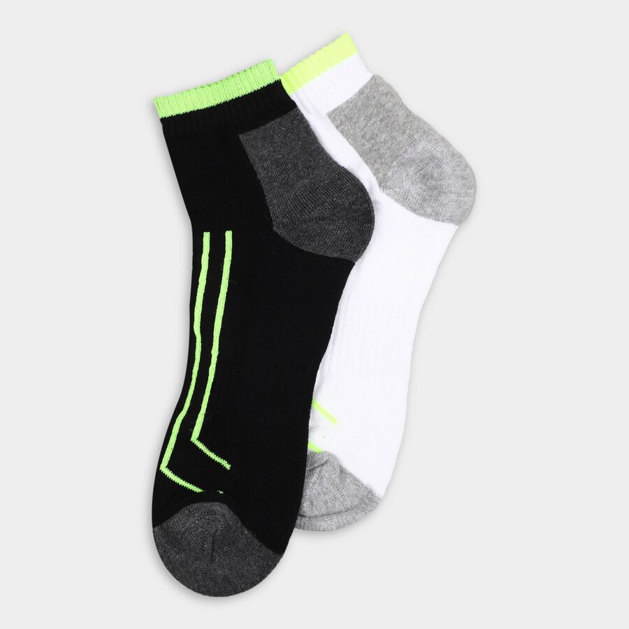Men's Socks (Pack of 2), Black, large