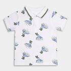 Boys' Olive Cotton Round Neck Printed Baba Suit, Olive, small