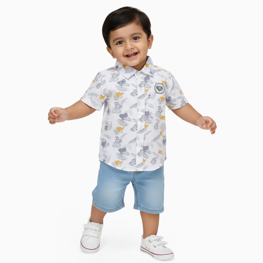 Infants' 100% Cotton Shirt, White, large image number null