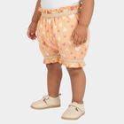 Girls' Peach Regular Fit Heart Print Bloomer, पीच, small