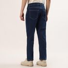 Men's Blue Slim Fit Washed Jeans, Dark Blue, small