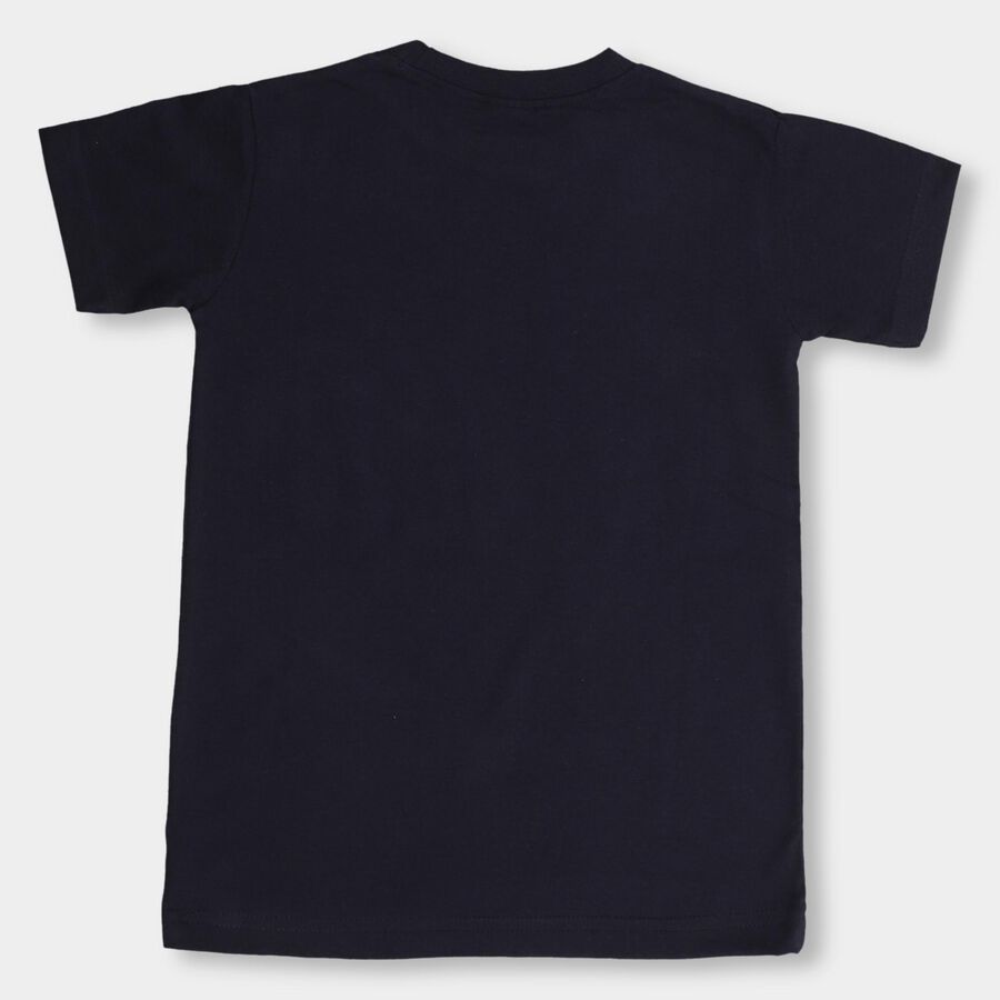 Boys' Half Sleeves T-Shirt, Navy Blue, large image number null
