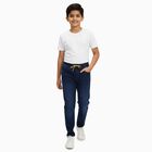 Boys' Regular Fit Jeans, गहरा नीला, small