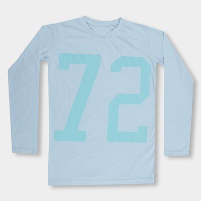 Boys Light Blue Round Neck Casual T-Shirt