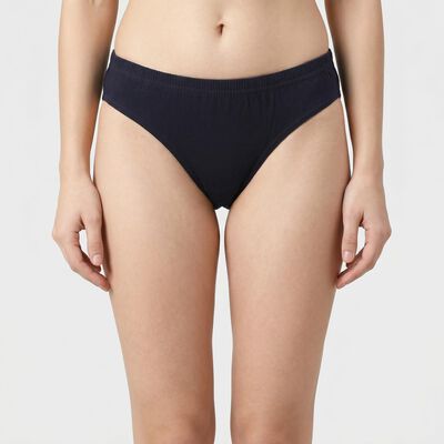 Women's Navy Blue Regular Fit Solid Panty