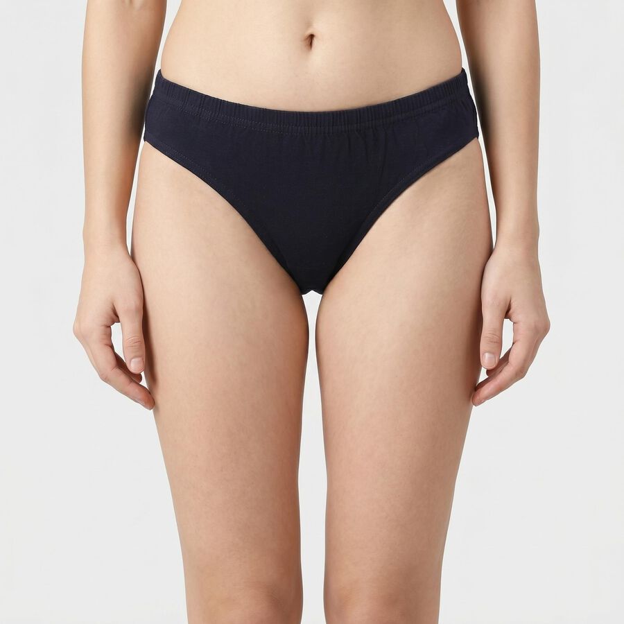 Women's Navy Blue Regular Fit Solid Panty, Navy Blue, large